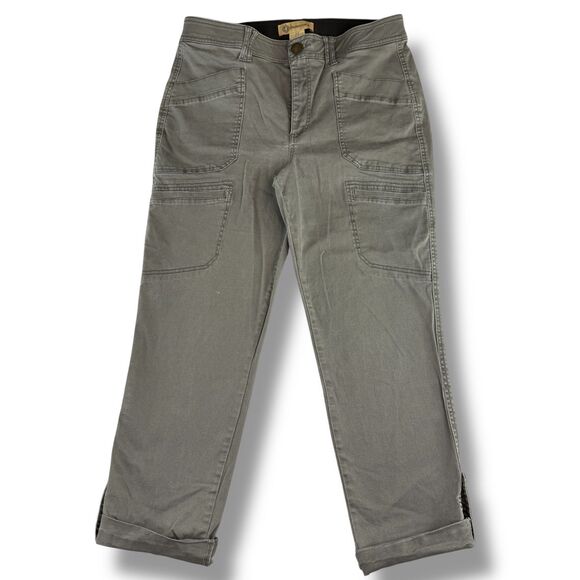 Democracy 'Ab Technology' Green Khaki Ankle Pants Mid Rise Size 12 Casual - Picture 1 of 9
